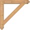 Ekena Millwork Traditional Arts and Crafts Smooth Bracket w/ Offset Brace, Western Red Cedar, 5 1/2"W x 30"D x 30"H BKT0604X30X30TRA03SWR - alternate 2